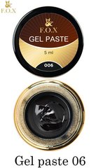 Гель-паста FOX gel paste №006, 5 мл.(черная)