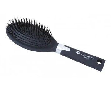 Щітка для волосся HAIRWAY з нейлоновими зубцями чорна 08039