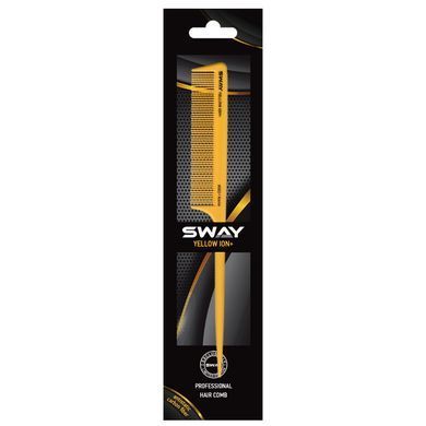 Гребінець з пластиковою спицею Sway Yellow ion + 002