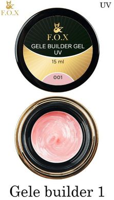 Строительный гель-желе GELE builder gel FOX №001, 15мл.