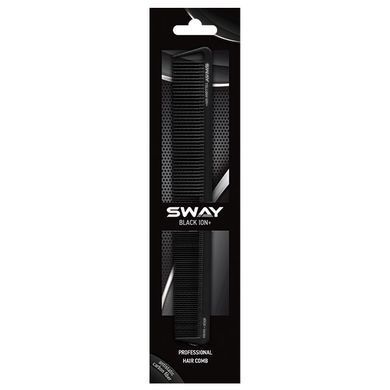 Перукарський комбінований гребінець Sway Black Ion+ 104
