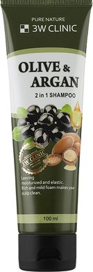 Шампунь відновлюючий 2в1 Арган і Олива Olive & Argan 2 IN 1 Shampoo 3W CLINIC 100ml