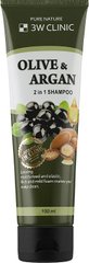 Шампунь відновлюючий 2в1 Арган і Олива Olive & Argan 2 IN 1 Shampoo 3W CLINIC 100ml