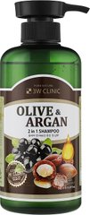 Шампунь відновлюючий 2в1 Арган і Олива Olive & Argan 2 IN 1 Shampoo 3W CLINIC 500ml